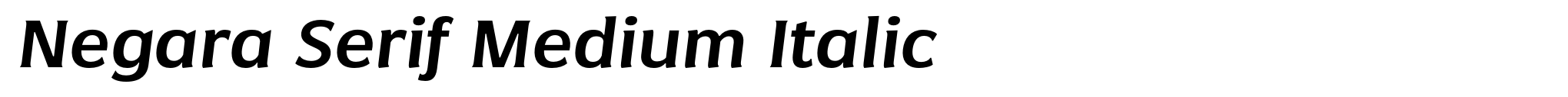 Negara Serif Medium Italic image